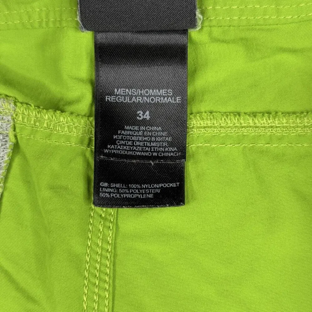 North Face Board Shorts Mens 34 Green Solid Swim Trunks Quick Dry Beach